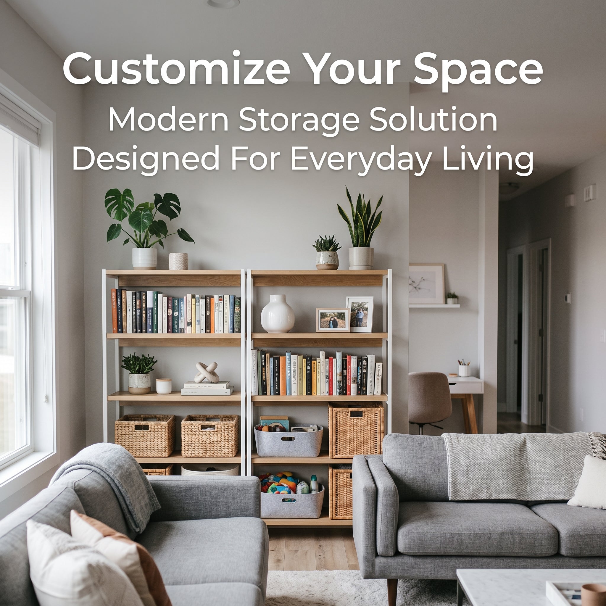 FlexiCube Storage Organizer – Modern Open Shelf System for Stylish Home Organization